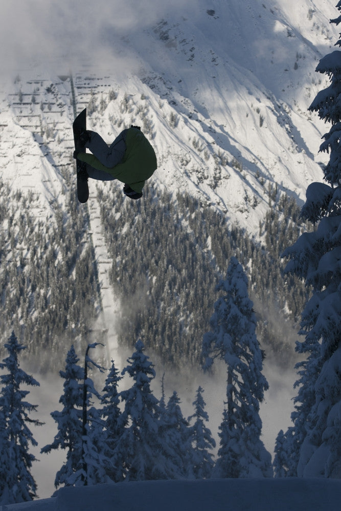 Frederik Kalbermatten Snowboarding in the Arlberg Mountains Fine Art Print by Dean Blotto Gray