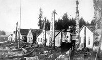 Alaska Village of Howkan Stereograph Fine Art Print - 1897
