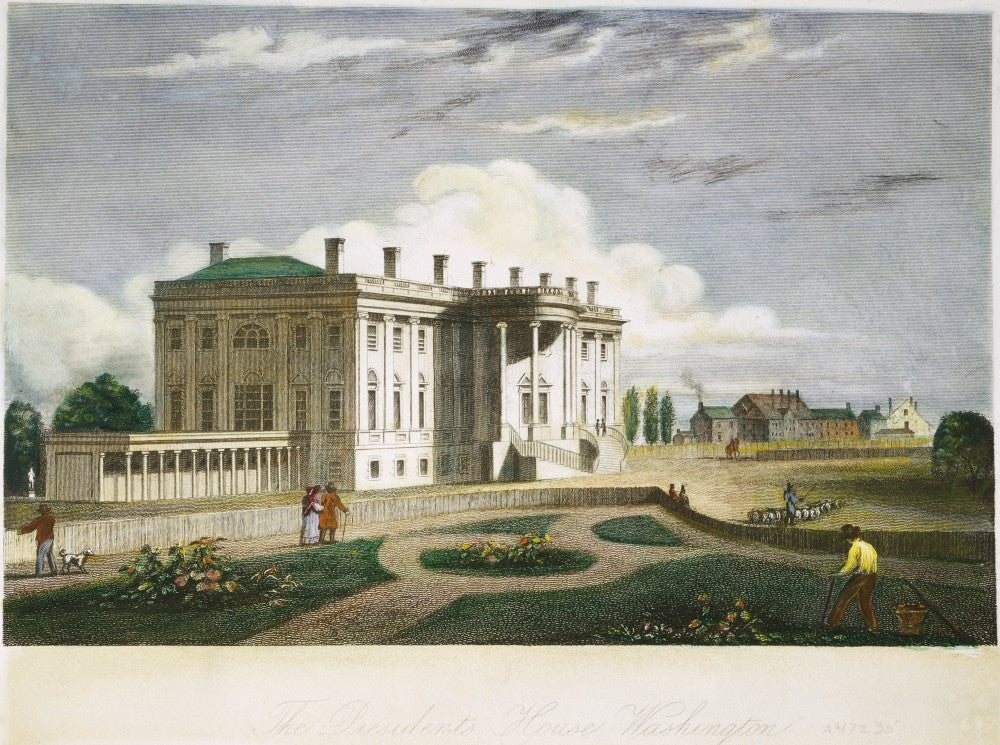 White House Fine Art Print - 1830 Steel Engraving | Posterazzi