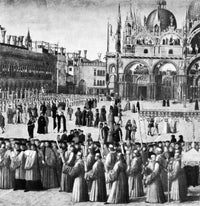 St. Mark's Square Detail Fine Art Print by Gentile Bellini