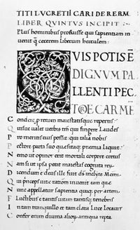 De Natura Rerum Fine Art Print - Manuscript Page by Giovanni Rinaldo Menni
