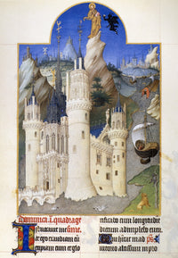 The Temptation of Christ Fine Art Print - 15th Century Illumination
