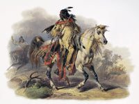 Bodmer Blackfoot Horseman Aquatint Engraving Fine Art Print
