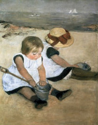 Children on the Beach Fine Art Print by Mary Cassatt