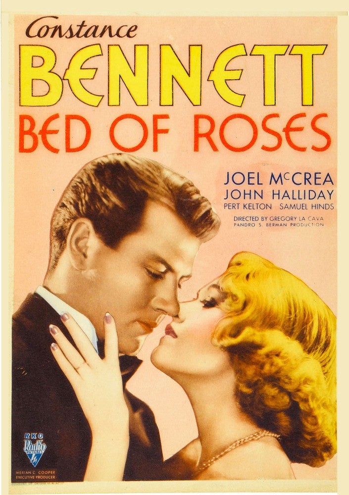 Bed Of Roses Movie Poster Print featuring Joel McCrea & Constance Bennett (1933)