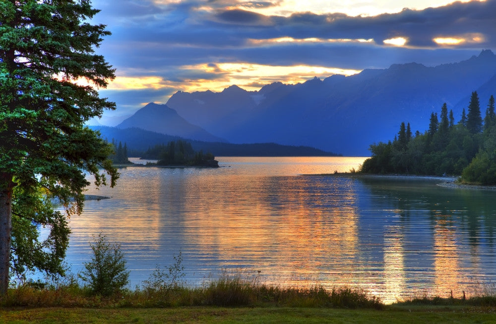 Sunrise Over Lake Clark Fine Art Print - HDR Image
