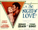 The Night of Love Movie Poster Masterprint (1927) - Vilma Banky & Ronald Colman