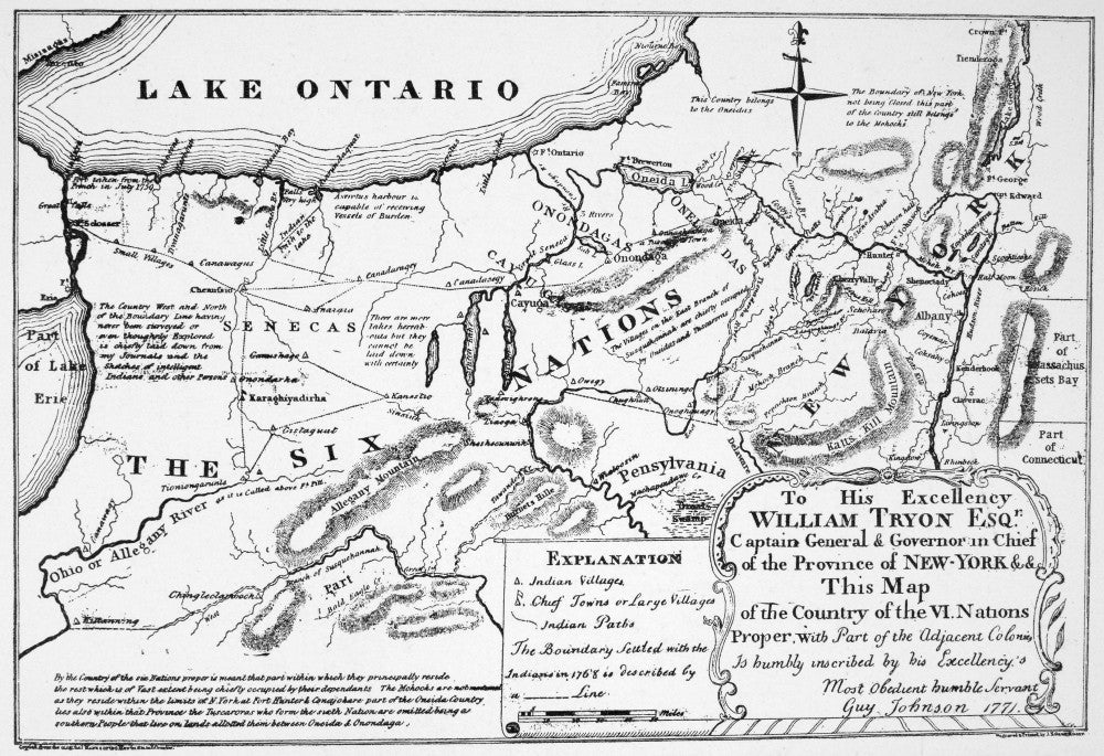 Six Nations Map Fine Art Print - 1771 by Granger Collection