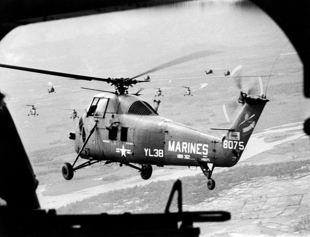Vietnam War Helicopters Artwork - U.S. Marines Poster Print by Granger Collection