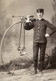 American Bicyclist with High-Wheeler - Vintage Cabinet Photograph by Granger Collection