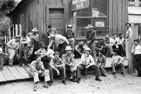 Bar Front, 1940: Gold Miners in Mogollon, New Mexico - Fine Art Print