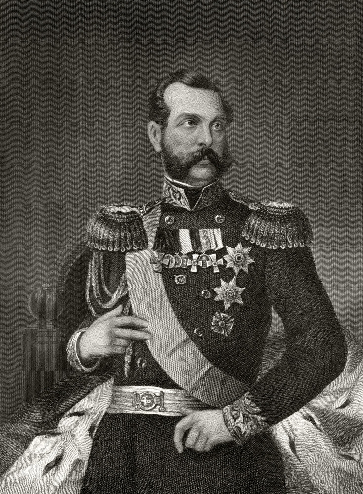 Emperor Alexander II of Russia 19th Century Engraving Print