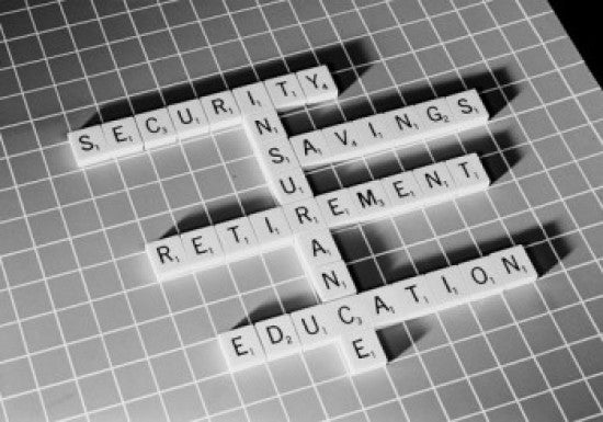 Finance-Themed Board Game Words Poster Print
