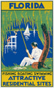 Florida Travel Poster Fine Art Print by Mary Evans Picture Library