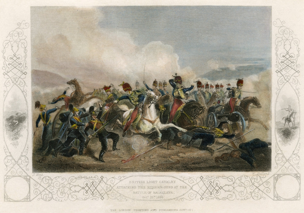 The Charge of the Light Brigade at Balaklava 1854 Steel Engraving Poster Print by Granger Collection
