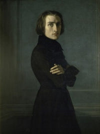 Portrait of Franz Liszt Fine Art Print by Karl Ernst Rodolphe Lehmann