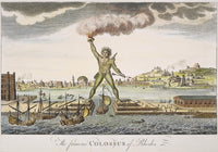 Colossus of Rhodes Fine Art Print - 18th Century Copper Engraving by Granger