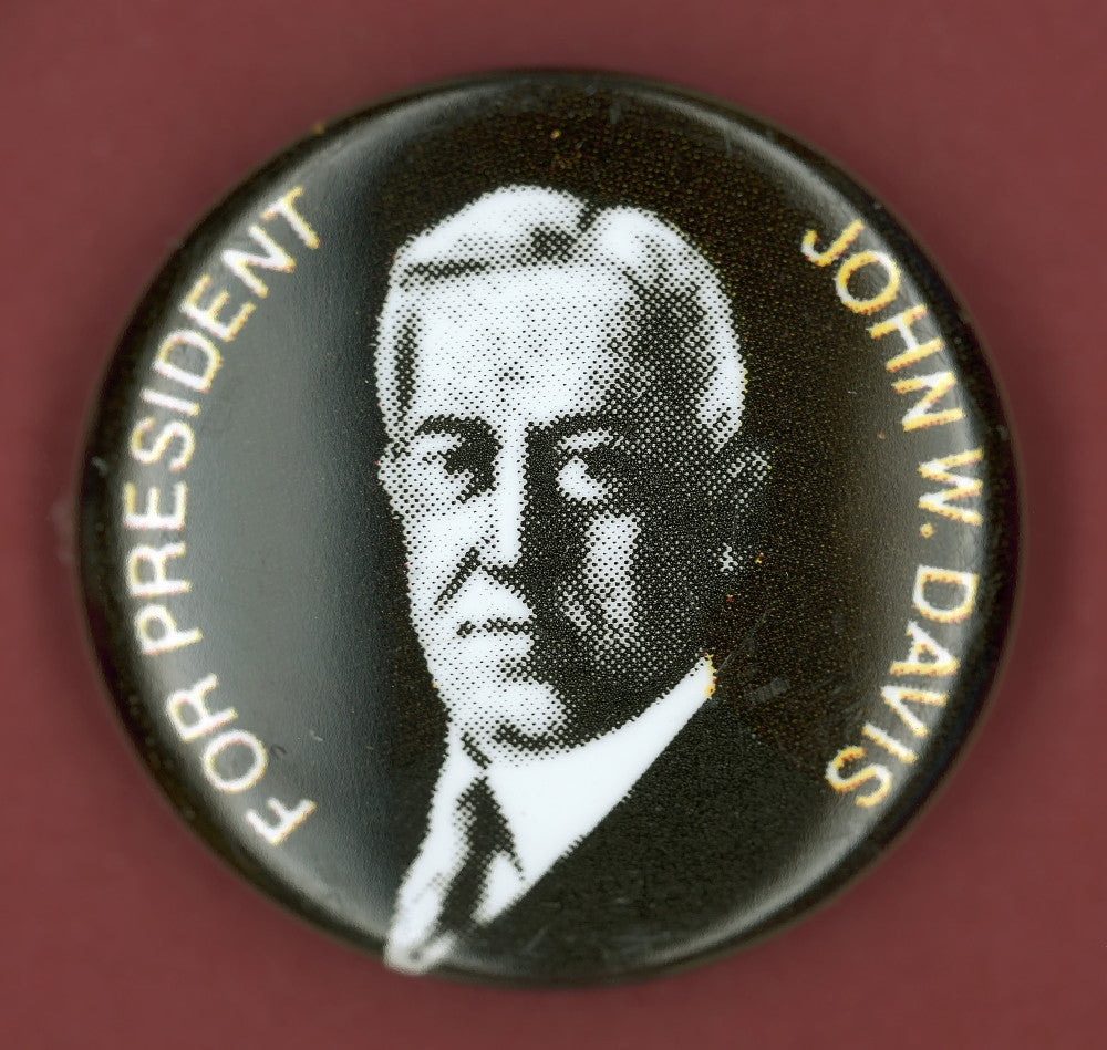 Davis Campaign Button Fine Art Print - 1924 Presidential Bid
