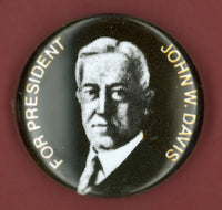 Davis Campaign Button Fine Art Print - 1924 Presidential Bid