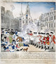 Boston Massacre Colored Engraving Print by Paul Revere