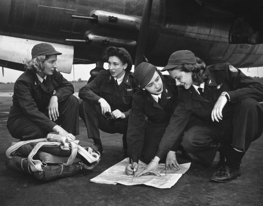 WWII Women Pilots Fine Art Print - Four Female Pilots | Posterazzi