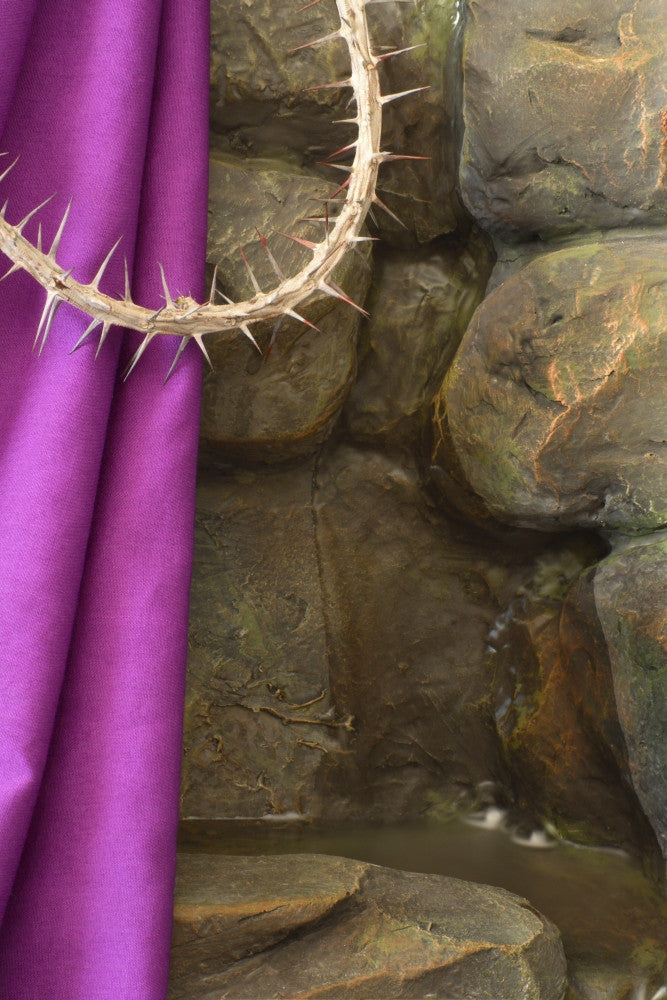 Purple Cloth and Crown of Thorns Fine Art Print by Colette Scharf
