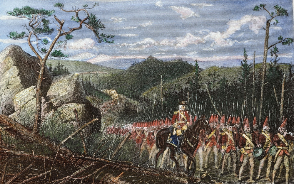 General Braddock's March to Fort Duquesne (1755) Fine Art Print by Granger Collection