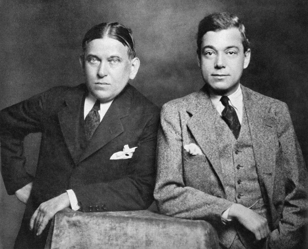 Henry Louis Mencken and George Jean Nathan Fine Art Print (1928)