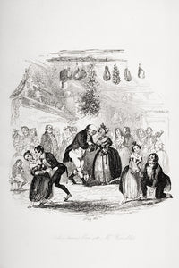 Christmas Eve at Mr. Wardle's Fine Art Print from The Pickwick Papers by H.K. Browne