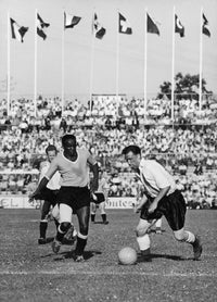 World Cup 1954 Fine Art Print - Andrade vs Lofthouse Action Shot