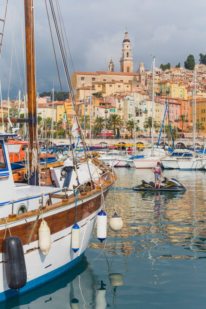 Menton, Cote d'Azur View Over Harbour Fine Art Print by Panoramic Images