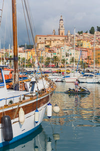 Menton, Cote d'Azur View Over Harbour Fine Art Print by Panoramic Images