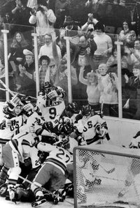1980 Olympic Hockey Team Victory Poster Print - U.S. vs. U.S.S.R.