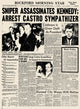 John F. Kennedy Assassination Announcement Poster Print by Granger Collection