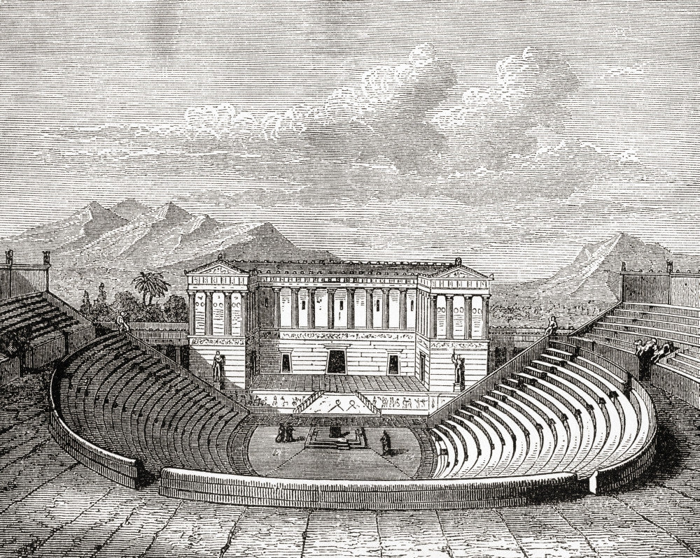 The Ancient Greek Theatre at Segesta, Sicily Fine Art Print by Ken Welsh