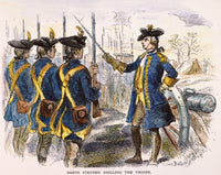 Baron Friedrich Von Steuben Drilling American Troops at Valley Forge Fine Art Print