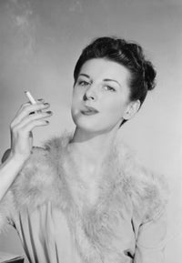 Attractive Young Woman Smoking Fine Art Print