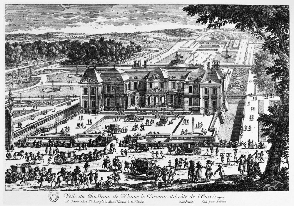 Chateau De Vaux Le Vicomte Fine Art Print - French Line Engraving
