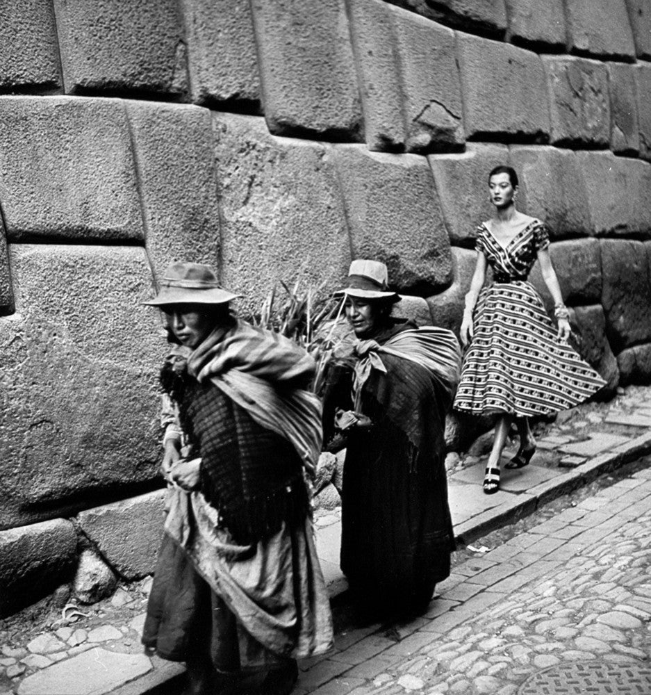 Peru Fashion Model in the 1950s by Toni Frissell - Fine Art Print