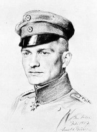 Manfred Von Richthofen The Red Baron Fine Art Print - 1917 Drawing