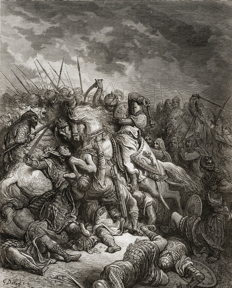 Richard The Lionheart in Battle at Arsuf - Fine Art Print