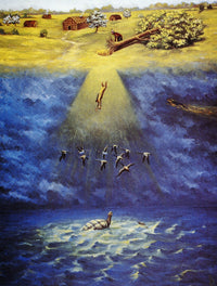 Iroquois Creation Myth - 'Sky Woman' Fine Art Print by Ernest Smith