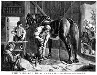 The Village Blacksmith Fine Art Print - Engraving after Richard Elmore
