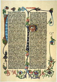 Gutenberg Bible Page Fine Art Print - Commentary on Proverbs | Posterazzi