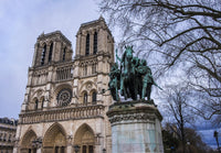 Statue of Charlemagne at Notre Dame Cathedral Poster Print by Leah Bignell