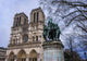 Statue of Charlemagne at Notre Dame Cathedral Poster Print by Leah Bignell