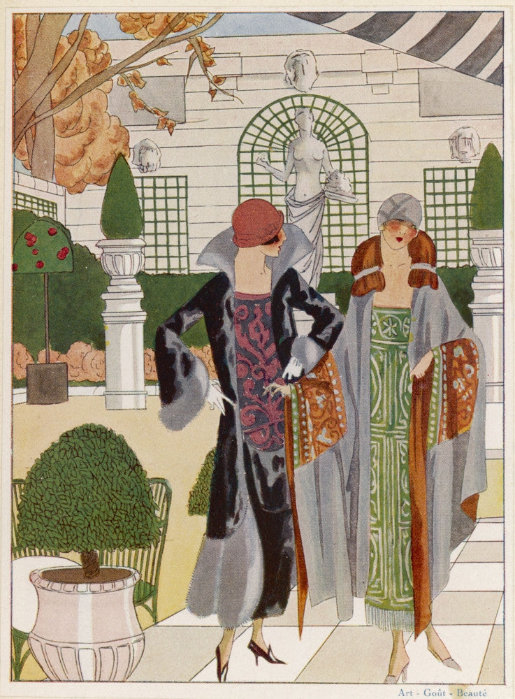 Two Elegant Ladies in the Winter Garden of the Ritz Paris Fine Art Print