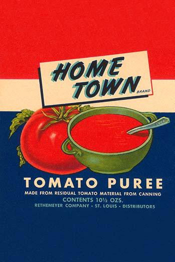 Patriotic Tomato Puree Can Label Fine Art Print - Unknown