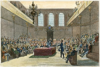 British House of Commons Fine Art Print - French Engraving by A.C. Pugin and Thomas Rowlandson (1809)