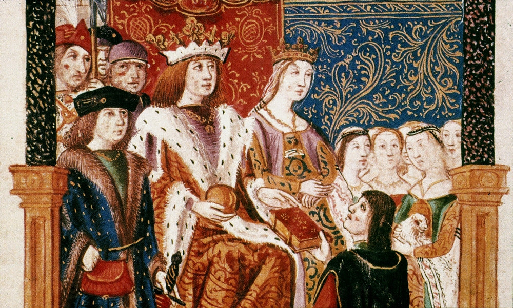 Ferdinand V and Isabella I of Spain Illuminated Manuscript Print by Granger Collection